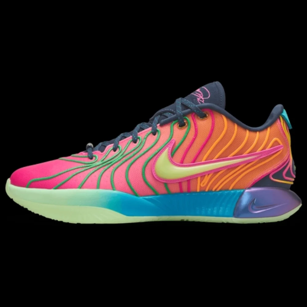 Nike Lebron XXI Men's Vapor Green / Laser Fuschia / Photo Blue - Picture 2 of 8